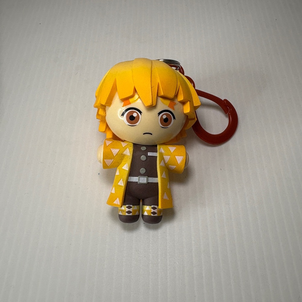 Demon Slayer ZENITSU Backpack Hanger Key Chain Kimetsu No Yaiba 3in Figure
